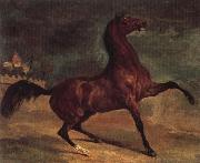 Alfred Dehodencq Horse in a landscape oil